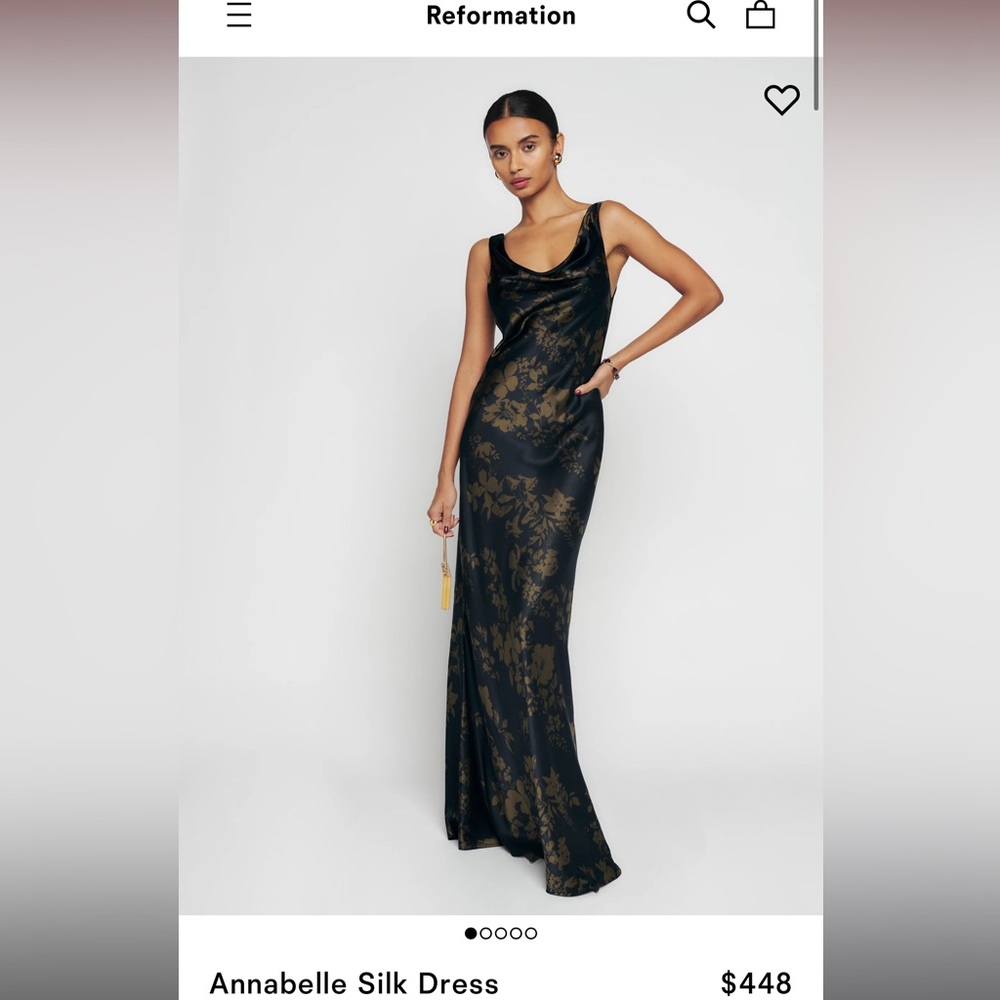 Reformation Annabelle Silk Dress